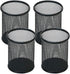 Pen Holder Mesh Pencil Holder, Metal Cup Organizer for Desk Office, Black, 4 Pack
