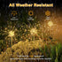 Aureate Horizon 4 Pack 8 120 Solar Garden Firework Lights Outdoor Waterproof, Solar Lighting with Lighting Modes, LED