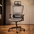 ELAMAX Office Chair 1096 Cushion in Grey with Black Frame and Grey Mesh