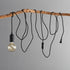 15Ft (BP0030-1BP) BRIGHTTIA - Matte Black Plug-in Pendant Light - Portable Industrial Vintage Lamp with Twisted Fabric