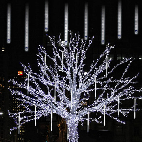 LJLNION Meteor Shower Lights, 12 Inch Outdoor Icicle Christmas Lights, 8 Tubes