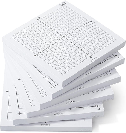 Mr. Pen- Graph Paper Sticky Notes, 6 Pads, 3x3 Inch, Math Graph Paper, Grid Sticky Notes