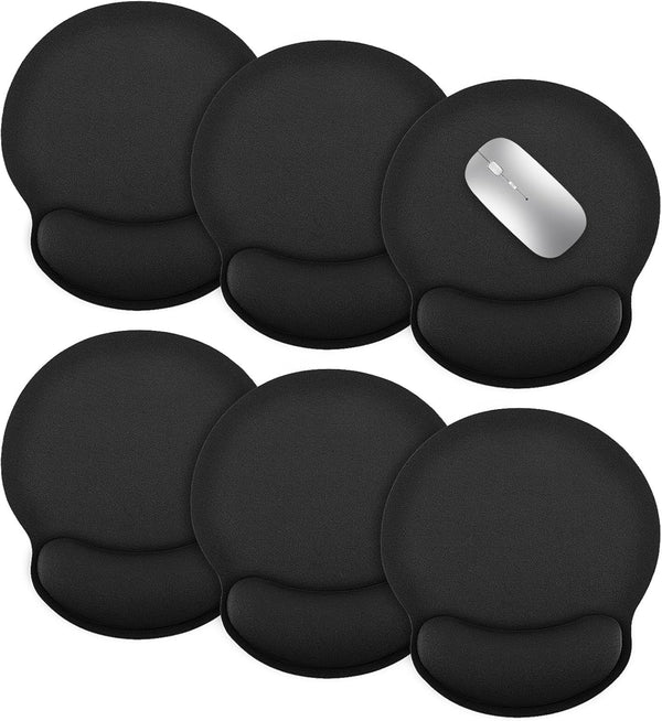 Tobeelec 6 Pcs Ergonomic Mouse Pad with Wrist Rest Support, Comfortable Mousepad with