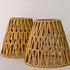 Set 2 5.5" 5.9" 2.76", of Boho Small Rattan Bell Lamp Shade x Handwoven Barrel Rattan Chandelier Shades Replacement