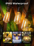 30FT 11+1 ST38 Dimmable IP65 Brightown Outdoor String Lights, LED LED Patio Lights Shatterproof, Waterproof Connectable
