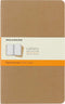 Moleskine Cahier Journal, Soft Cover, Large (5" x 8.25") Ruled/Lined, Kraft Brown, 80 Pages