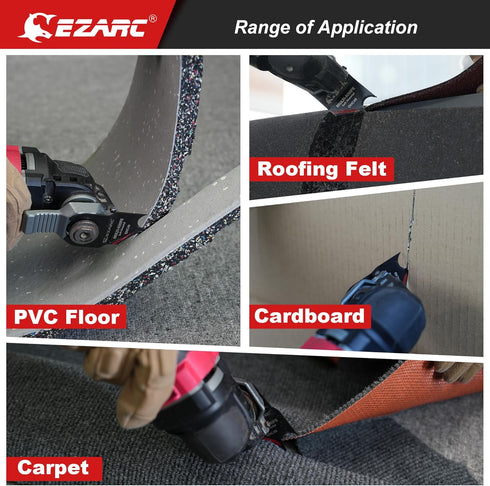 EZARC 3PCS Oscillating Multi Tool Hook Knife Blade, Multitool Saw Blades for Cutting Soft Materials