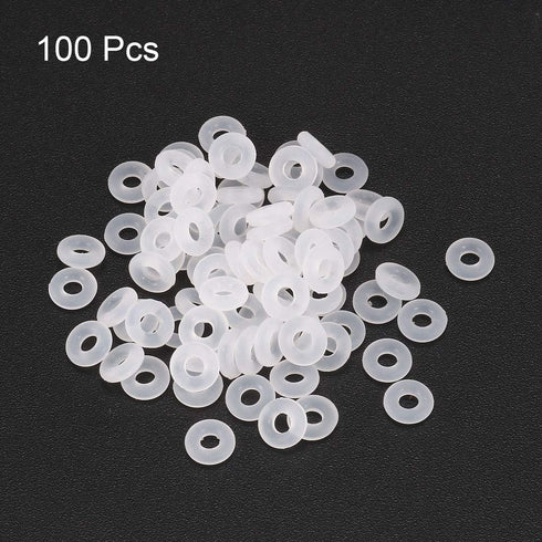 uxcell Silicone O-Rings, 8mm OD 5mm ID 1.5mm Width VMQ Seal Gasket for Pipe Repair, White, Pack of 100