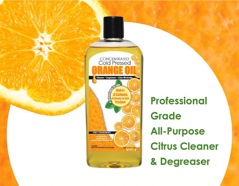 Sanco Industries 8-ounce 4 Cold Pressed Orange Oil Concentrate | Professional Grade All-Purpose Citrus Cleaner