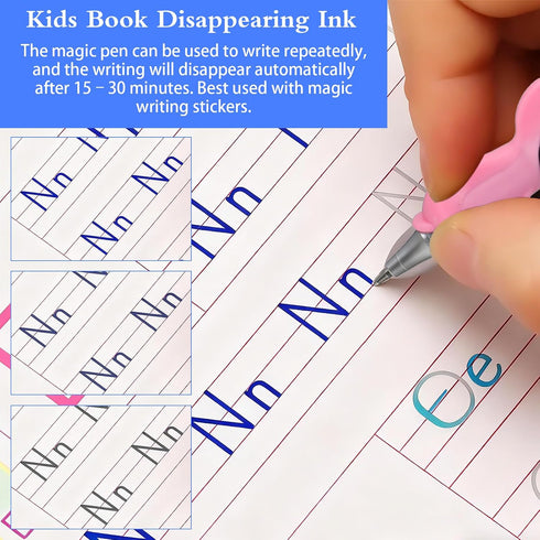 Gsbnjuy 48 40 4 4 Pcs Writing Practice Disappearing Ink Pen Kit with Ink Refills Pen Shells and Grips Drawing Pens