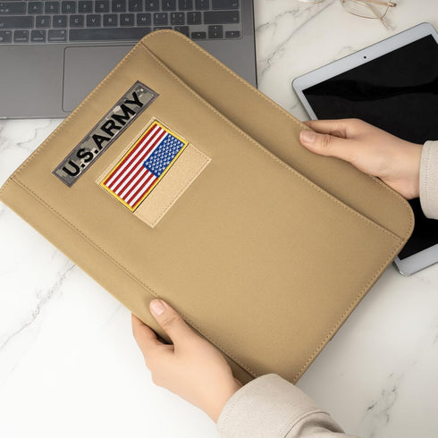 Military Zippered Padfolio and Tactical Notebook Cover with Legal Pad, Large OCP Binder Planner for Men and Women,