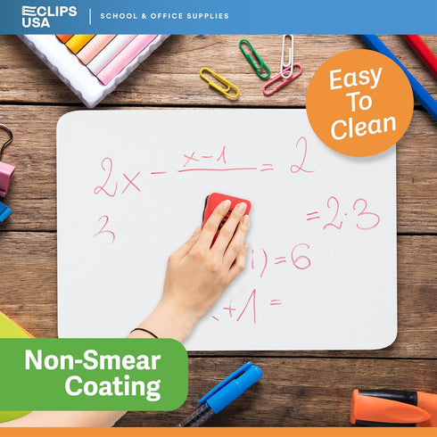 Dry Erase Board, Small White Boards, 9” x 12” Double Sided (12 Pack)