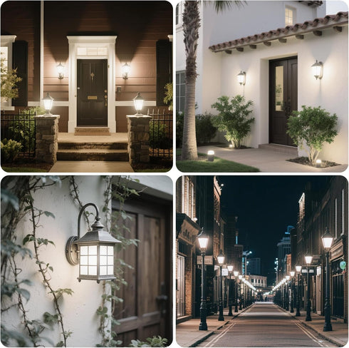 Bulb, 75 9W 1100 4000K Bulbs, E26 Bulb 4-Pack Dusk to Dawn LED Outdoor Light Watt Equivalent, Lumens, Cool White LED