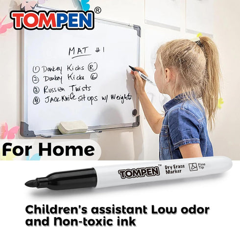 Black,160 Pack Dry Erase Markers Bulk Fine Tip,Low Odor Quick-Drying Whiteboard Markers for Office Home School Writing