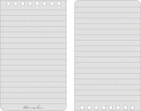 Rite in the Rain Weatherproof Top Spiral Combat Notebook, 3" x 5", Black Cover, Warrior Prayer