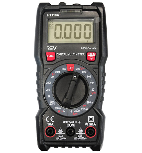 VViViD REV Digital Multimeter (2000 Counts) for AC/DC Electric Battery and Live Wire Testing
