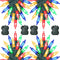 WATERGLIDE 4 Pack 50LED Outdoor Christmas Lights, 16FT Battery Operated Mini String