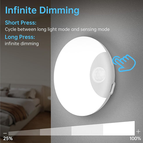 Closet 6 Pack Motion Sensor Night Light,LED Rechargeable Indoor Night Lights,Magnetic Cabinet Light Light for Kitchen