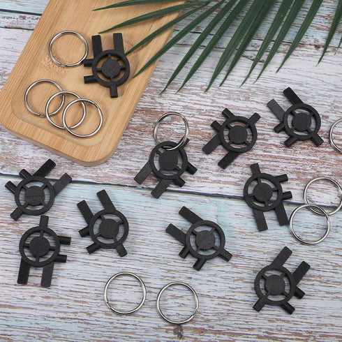 BOXOB 10pcs 3-in-1 Paper Towel Dispenser Key for Cintas & Sanis, Toilet Paper Dispenser Key Replacement with Key Rings