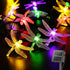 Dragonfly Solar String Lights Outdoor 25.6FT 30 LED Waterproof Solar Powered Fairy