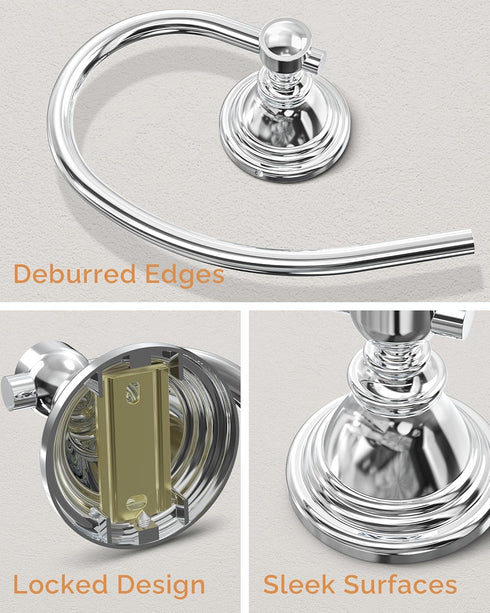 Towel Ring, Stainless Steel Hand Towel Holder for Bathroom Wall Mount, Heavy Duty Towel Hanger for Kitchen, Bath