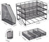 gianotter 4-Tier Desk Organizer with Drawers, File Holders, and Pen Holders for Office Supplies, Black