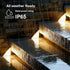 IP65 3000K 6 Pack Solar Step Light Outdoor Stair Lights, Deck Lights Outdoor Powered Waterproof, Warm White Solar