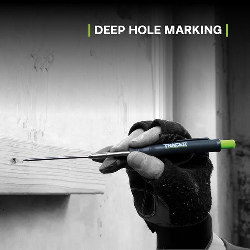 Tracer Deep Pencil Marker - Replacement Lead (6 Pack) - All In One Marking Kit for Construction