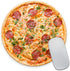 Smooffly Pizza Round Mouse Pad, Pepperoni Pizza Design