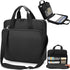 Zipper Binder with Shoulder Strap, 3 Ring 2 Inch Binder, Office Organizer, 500 Sheet Capacity, Black