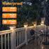 2 Pack 4 4x4 Viewsun Solar Post Cap Lights, Outdoor Fence Solar Powered Cap with Lighting Modes Waterproof Light