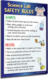ZOCO Science Lab Safety Rules Poster (12x18, Laminated) - Kids Science Posters for Middle and High School Decor