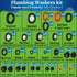 37 Size 3-in-1 Spigot Repair Washers & Hose Gasket & Faucet O-Rings Kit, 1075 Pcs Universal Plumbing Rubber Washers