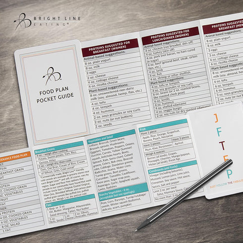 Bright Line Eating Magnetic Meal Planner, Pocket Guide for On-The-Go Healthy Eating