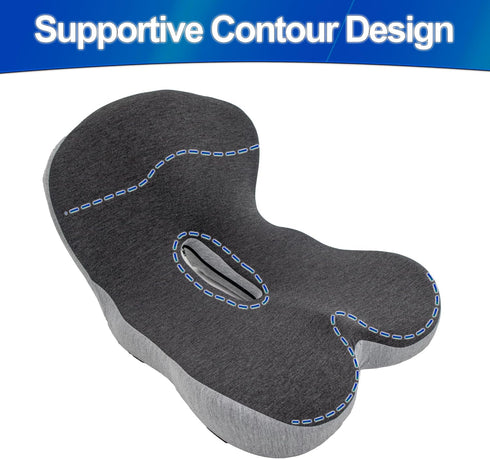 5 STAR SUPER DEALS Tailbone Ergonomic Memory Foam Seat Cushion with Lumbar and Back Support Coccyx and Pain Relief