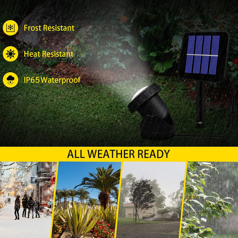 Solar Spot Lights Outdoor, LED Waterproof Pond Light, Adjustable Angle, Auto On/Off, 1 Pack
