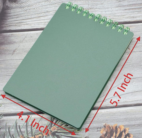 Yansanido Top Bound Spiral Notebook, 4 Pcs 4 Color A6 Size, 80 Sheets (160 Pages) Thick Plastic Journal