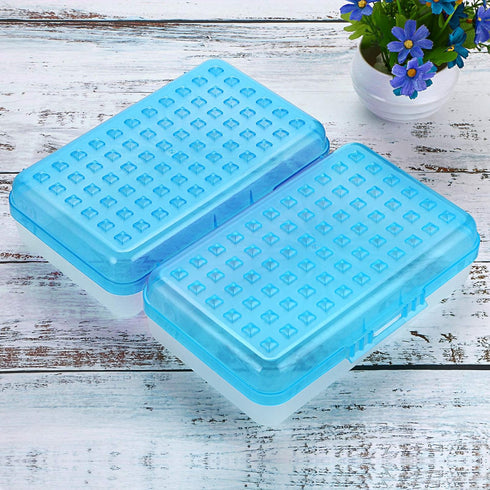 BTSKY 6 Pack Multipurpose Utility Box, Large Capacity Pencil Box with Lid for Organizing Pencils and Stationery (Blue)