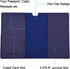 Wisdompro Journal Cover - 2 Pack Blue PU Leather Notebook Cover for Field Notes or 3.5" x 5.5" Pocket Notebooks