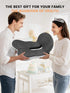 QEGOON Tailbone Office Chair Seat Cushion for Long Sitting Workers - L-Shaped Ergonomic Memory Foam with Support