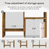 Tone/2 Pack) Jerry & Maggie Desktop Organizer Office Storage Rack Adjustable Wood Display Shelf Free Style Double H