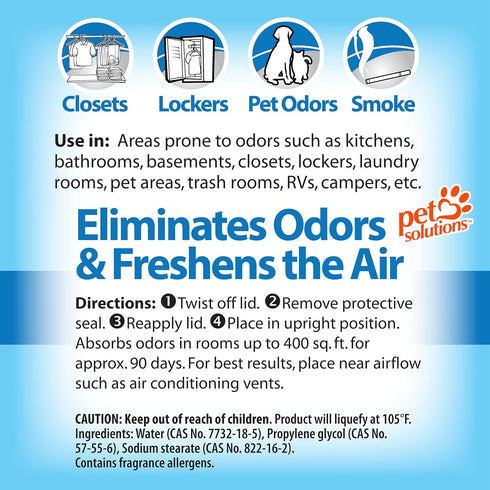 OdoBan Solid Odor Absorber Eliminator, Fresh Linen Scent, 14 Ounces Each, 3-Pack for Home and Small Spaces