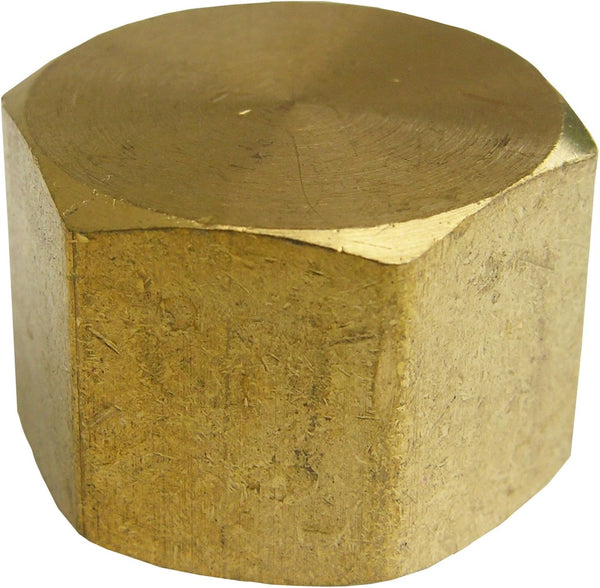 LASCO 1/2-Inch Female Pipe Thread Brass Cap 17-9149