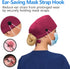 IRIS CRAFT Satin Lined Scrub Cap, Adjustable Surgical Cap with Sweatband & Buttons, Soft and Wrinkle-Resistant Scrub
