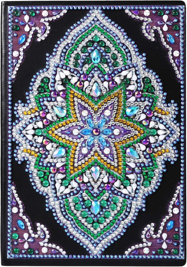 Diamond Art Painting Book - Special Shaped DIY Notebook with Mandala Diary, 100 Pages/50 Sheets A5