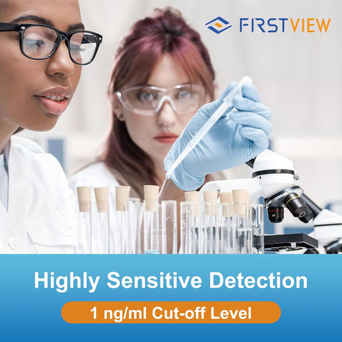 FIRSTVIEW Cassette Home-5 Pack Fentanyl Test Strip in Urine Test for Rapid Test, Easy to Read Urine Test Results at