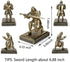 King's Guard Knight Pen Holder, Desk Organizer with Resin Pencil Holder and Metal Sword Letter Opener Gift for Home and