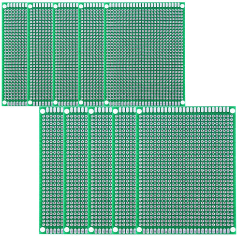 YUNGUI Large PCB Board, 7x10cm and 8x12cm Prototype Printed Circuit Board Soldering Kit (10 Pieces)