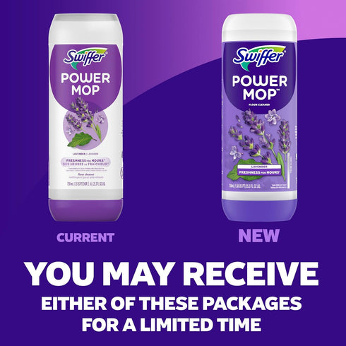 Pack Swiffer PowerMop Floor Cleaning Solution with Lavender Scent, Triple