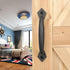 Sliding Rustic Barn Door Handles, 8 Inch Heavy Duty Large Design Barn Door Pull, for DIY Sliding Barn Door, Gate, Shed, Garage | Round Solid Metal Material, Matte Black by Eumtenr